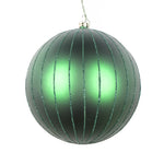 Vickerman Mt211724D 5" Emerald Matte Glitter Ball Christmas Ornament 4 Pieces Per Bag