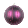 Vickerman Mt211726D 5" Plum Matte Glitter Ball Christmas Ornament 4 Pieces Per Bag