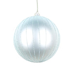 Vickerman Mt211740D 5" Frosty Mint Matte Glitter Ball Christmas Ornament 4 Pieces Per Bag