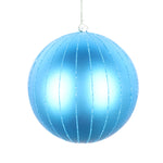 Vickerman Mt211912D 6" Turquoise Matte Glitter Ball Christmas Ornament 2 Pieces Per Bag