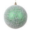 Vickerman Mt220304 4.75" Green Matte Snow Covered Ornament 4 Per Bag.