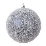 Vickerman Mt220331 4.75" Midnight Blue Matte Snow Covered Ornament 4 Per Bag.