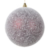 Vickerman Mt220365 4.75" Burgundy Matte Snow Covered Ornament 4 Per Bag.