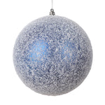 Vickerman Mt220502 6" Blue Matte Snow Covered Ornament 2 Per Bag.