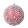 Vickerman Mt220503 6" Red Matte Snow Covered Ornament 2 Per Bag.