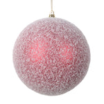 Vickerman Mt220503 6" Red Matte Snow Covered Ornament 2 Per Bag.