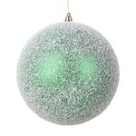 Vickerman Mt220504 6" Green Matte Snow Covered Ornament 2 Per Bag.