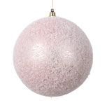 Vickerman Mt220558 6" Rose Gold Matte Snow Covered Ornament 2 Per Bag.