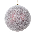 Vickerman Mt220565 6" Burgundy Matte Snow Covered Ornament 2 Per Bag.