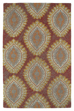 Kaleen Rugs Montage Collection MTG08-25 Red Area Rug