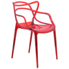 LeisureMod Milan Modern Wire Design Chair Red