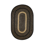 Homespice Decor 503725 4' x 6' Oval Manchester Jute Braided Rug