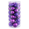 Vickerman N112406A 2.4"-3"-4" Purple Shiny And Matte Ball Ornament 50 Per Box