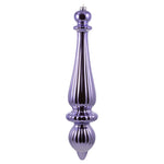 Vickerman N150886Dsv 14" Lavender Shiny Finial Drop Christmas Ornament Uv Treated With Drilled And Wired Cap 2 Per Bag