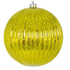 Vickerman N162273 4" Lime Shiny Lined Mercury Ball Ornament 6 Per Bag.