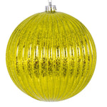 Vickerman N162473 6" Lime Shiny Lined Mercury Ball Ornament 4 Per Bag.