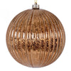 Vickerman N162576 8" Mocha Shiny Lined Mercury Ball Ornament.