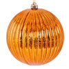 Vickerman N162288 4" Copper Shiny Lined Mercury Ball Ornament 6 Per Bag.