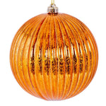 Vickerman N162288 4" Copper Shiny Lined Mercury Ball Ornament 6 Per Bag.