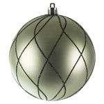 Vickerman N170623D 4" Wrought Iron Matt Glit Swirl Ball 4/Box