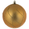 Vickerman N170633D 4" Coppergold Matte Glit Swirl Ball 4/Box