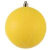 Vickerman N170678D 4" Yellow Matte And Glitter Swirl Ball Ornament 4 Per Box