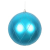 Vickerman N170812D 8" Turquoise Matte And Glitter Swirl Ball Ornament