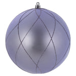 Vickerman N170734D 6" Lilac Matt Glit Swirl Ball 3Bx