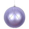 Vickerman N170786D 6" Lavender Matte And Glitter Swirl Ball Ornament 3 Per Box