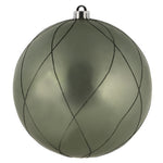 Vickerman N170823D 8" Wrought Iron Matte Glitter Swirl Ball
