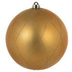 Vickerman N170833D 8" Copper/Gold Matte Glitter Swirl Ball