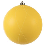 Vickerman N170878D 8" Yellow Matte And Glitter Swirl Ball Ornament