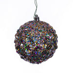 Vickerman N174199DQ 4" Multi-Color Sequin Glitter Diamond Bauble Christmas Ornament 6 Pieces Per Bag
