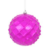 Vickerman N174170D 4" Fuchsia Shiny Diamond Bauble Christmas Ornament 6 Per Bag