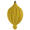 Vickerman N174678D 6.3" X 3.5"  Yellow Matte Lantern Ornament With Drilled And Wired Caps Comes 4/Bag