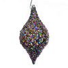 Vickerman N174999Dq 6" X 3" Multi-Color Sequin Glitter Diamond Drop Christmas Ornament 4 Pieces/Bag