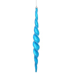 Vickerman N175102D 14.6" Blue Shiny Spiral Icicle Christmas Ornament Pack Of 2