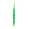 Vickerman N175104D 14.6" Green Shiny Spiral Icicle Christmas Ornament Pack Of 2