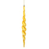 Vickerman N175130D 14.6" Antique Gold Shiny Spiral Icicle Ornament With Drilled And Wired Caps Comes 2/Box