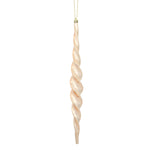 Vickerman N175158D 14.6" Rose Gold Shiny Spiral Icicle Christmas Ornament Pack Of 2