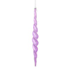 Vickerman N175169D 14.6" Orchid Shiny Spiral Icicle Ornament With Drilled And Wired Caps Comes 2/Box
