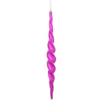 Vickerman N175170D 14.6" Fuchsia Shiny Spiral Icicle Christmas Ornament Pack Of 2