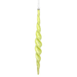 Vickerman N175173D 14.6" Lime Shiny Spiral Icicle Christmas Ornament Pack Of 2