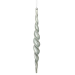 Vickerman N175187D 14.6" Pewter Shiny Spiral Icicle Christmas Ornament Pack Of 2