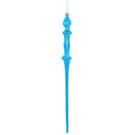 Vickerman N175302D 15.7" Blue Shiny Icicle Ornament With Drilled And Wired Caps Comes 3/Box