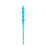 Vickerman N175312D 15.7" Turquoise Shiny Icicle Ornament With Drilled And Wired Caps Comes 3/Box