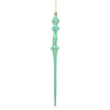 Vickerman N175344D 15.7" Seafoam Shiny Icicle Ornament With Drilled And Wired Caps Comes 3/Box