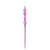 Vickerman N175345D 15.7" Mauve Shiny Icicle Ornament With Drilled And Wired Caps Comes 3/Box