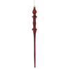 Vickerman N175365D 15.7" Burgundy Shiny Icicle Ornament With Drilled And Wired Caps Comes 3/Box