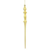 Vickerman N175308D 15.7" Gold Shiny Icicle Ornament With Drilled And Wired Caps Comes 3/Box